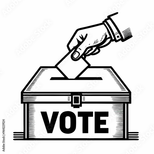 Artwork depicting the concept of presidential elections, democracy, and diversity