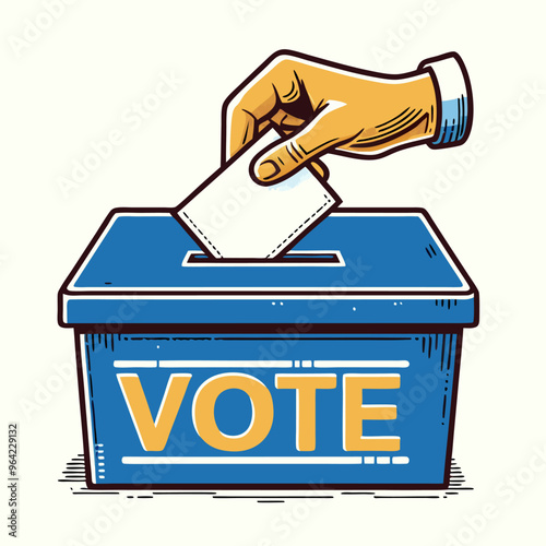 Artwork depicting the concept of presidential elections, democracy, and diversity