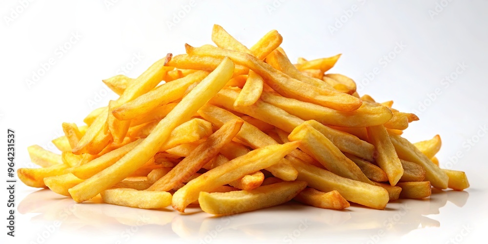 Heap of freshly cooked French fries ready to be served Heap of freshly cooked French fries ready to be served
