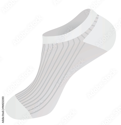 White short sock. vector illustration