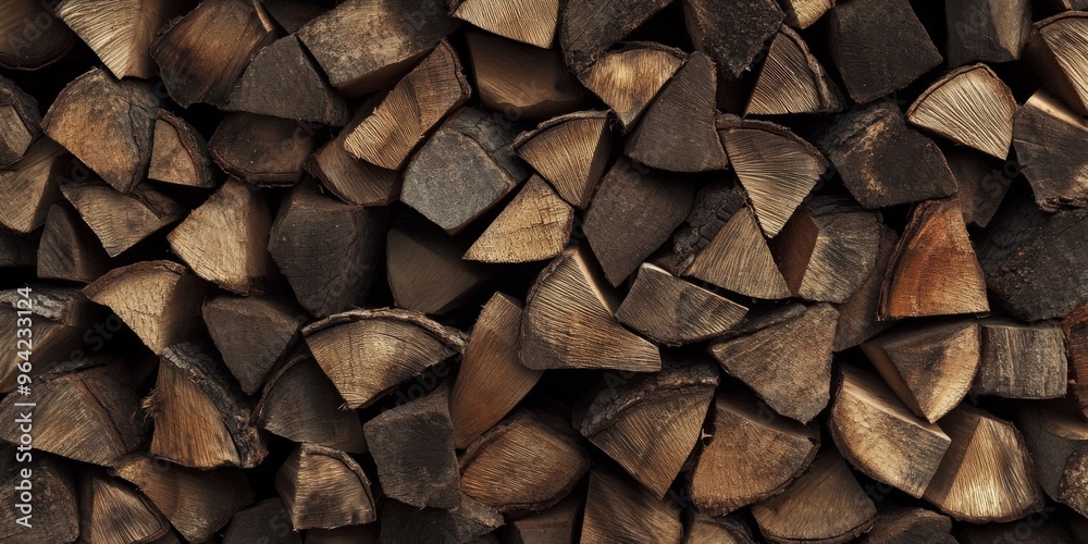 Stacked Firewood Logs are Prepared and Ready for Winter Use in a Charming Rustic Setting Stacked Firewood Logs are Prepared and Ready for Winter Use in a Charming Rustic Setting