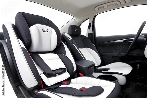 Wallpaper Mural Isolated Car Seat on White Background Torontodigital.ca