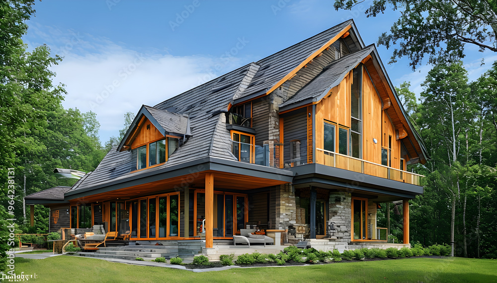 Fototapeta premium old house in the forest