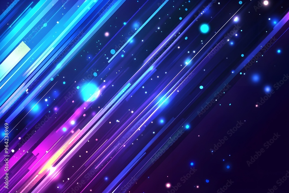 A blue and purple background with a lot of stars and lines A blue and purple background with a lot of stars and lines