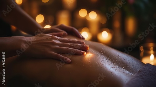 Wallpaper Mural Photo of a woman receiving a back massage in a tranquil spa setting Torontodigital.ca