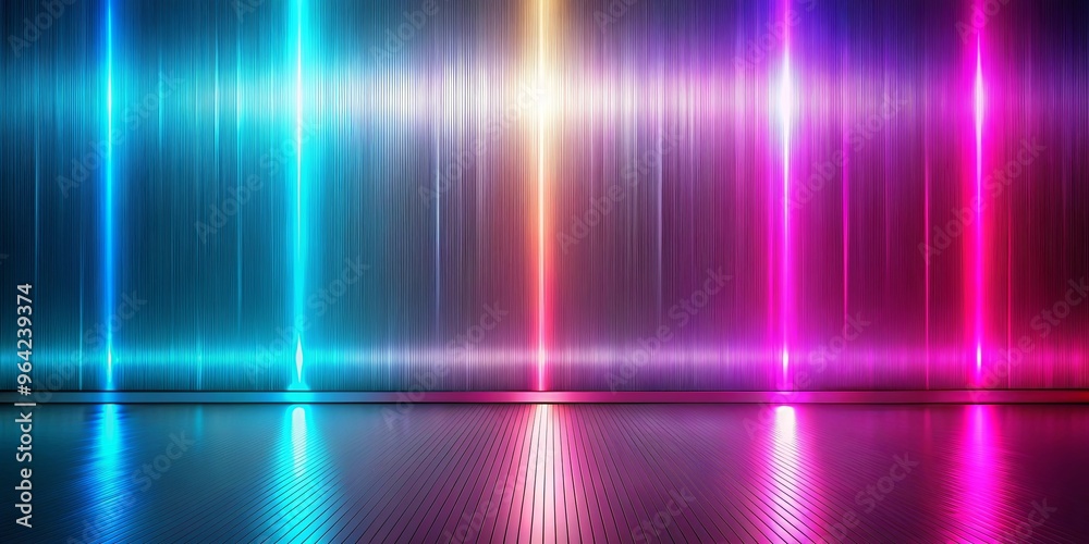 Abstract background with sleek metallic textures and vibrant neon lights for a futuristic aesthetic Abstract background with sleek metallic textures and vibrant neon lights for a futuristic aesthetic