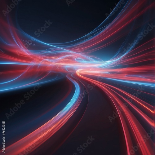 Abstract colorful background with red and blue glowing lines. abstract multicolor spectrum