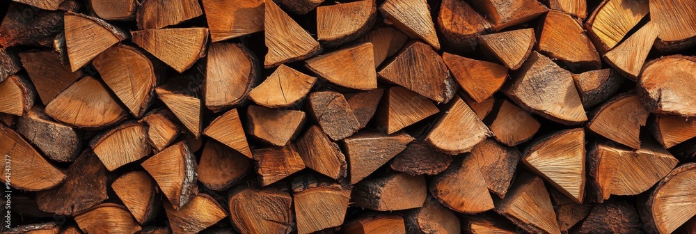 Textured Close Up of Stacked Natural Wood Logs, Perfect for Rustic Backgrounds and More