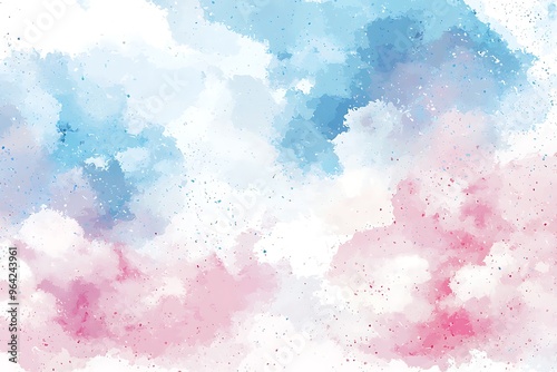 Soft Watercolor Clouds: A Serene Sky Background