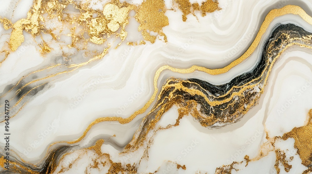 Elegant white and gold marble texture with flowing patterns and rich detailing suitable for design and interior decor Elegant white and gold marble texture with flowing patterns and rich detailing suitable for design and interior decor