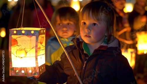 Kind mit einer Fackel in der Hand bei Sankt Martin