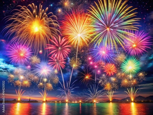 Celebratory Image Featuring Vibrant Fireworks Illuminating The Night Sky, Symbolizing Joy, Festivities, And The Welcoming Of A New Year.