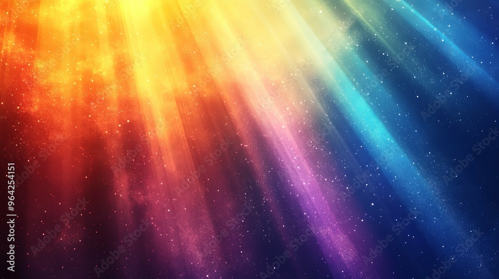 Abstract Cosmic Background with Vivid Colors and Starry Dust