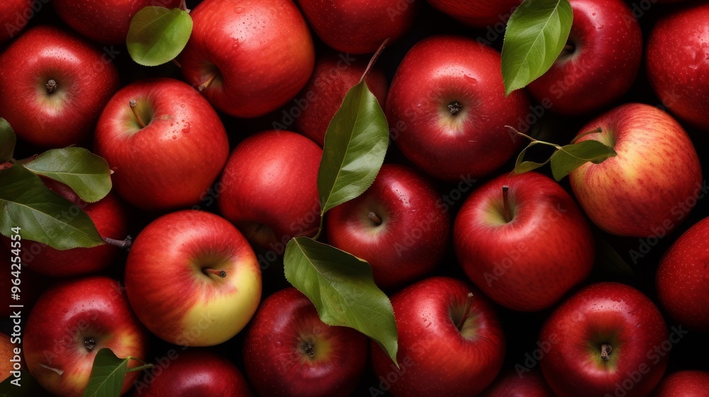 Fresh ripe red apples as background. ai generated art image Fresh ripe red apples as background. ai generated art image