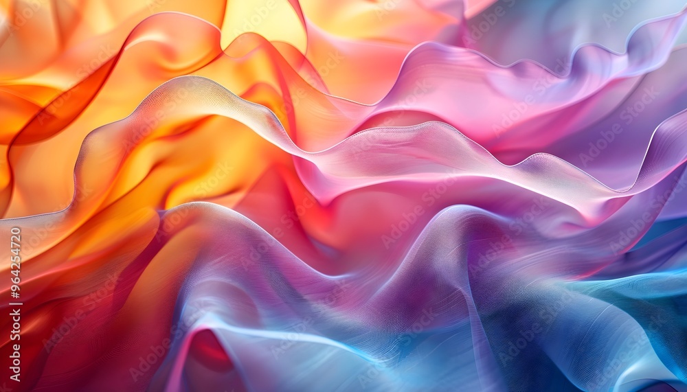 Obraz premium Buntes fließendes Gewebe