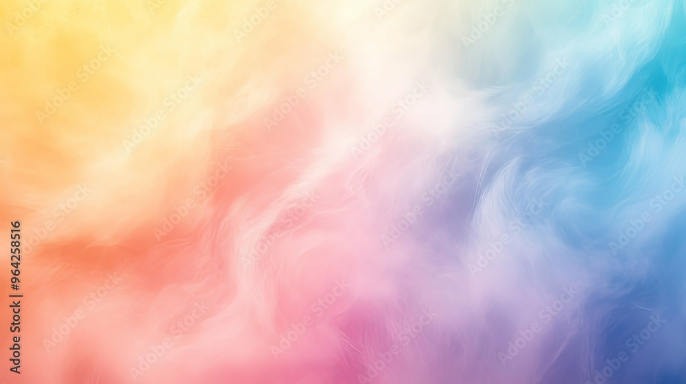 Abstract Pastel Swirls of Yellow, Pink, and Blue Abstract Pastel Swirls of Yellow, Pink, and Blue