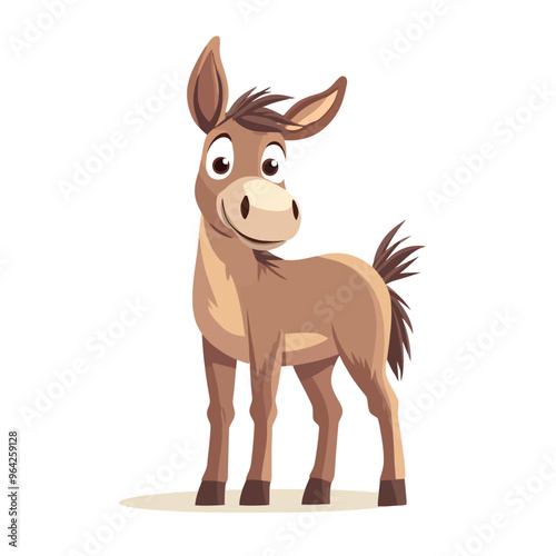 donkey cartoon isolated on white