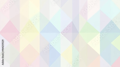 Abstract geometric pattern created with soft pastel colors featuring interlocking shapes that blend into a harmonious design