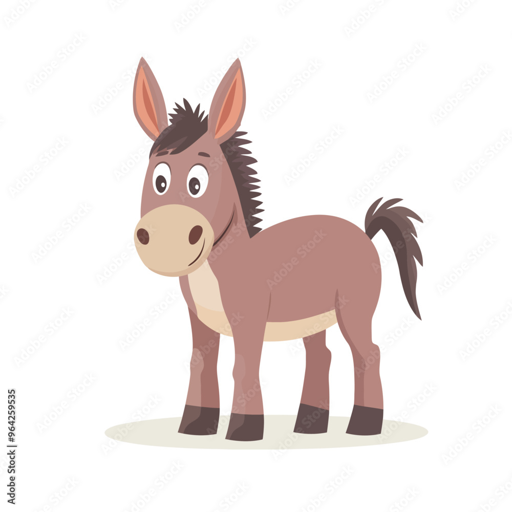 donkey cartoon isolated on white donkey cartoon isolated on white