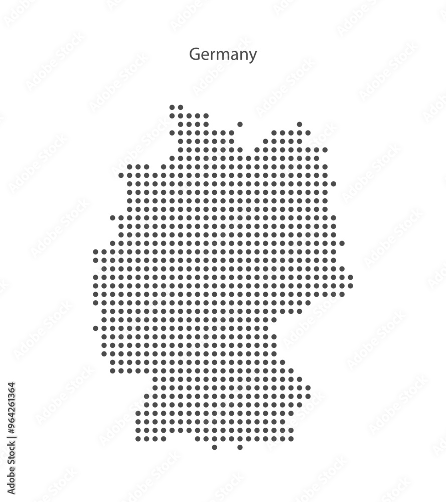 Stylized Dotted Vector Map of Germany. Abstract Germany Dot Pattern Design. Stylized Dotted Vector Map of Germany. Abstract Germany Dot Pattern Design.