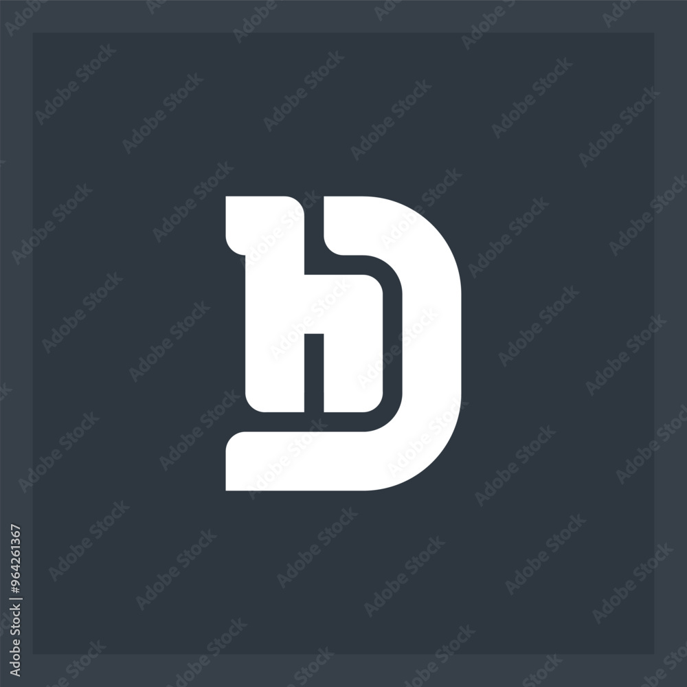DH Monogram: Sleek Fusion of Letters Creates Bold Identity. Minimalist Design Merges 'D' and 'h' for Striking Logo on Dark Background. Perfect for Modern Branding. DH Monogram: Sleek Fusion of Letters Creates Bold Identity. Minimalist Design Merges 'D' and 'h' for Striking Logo on Dark Background. Perfect for Modern Branding.