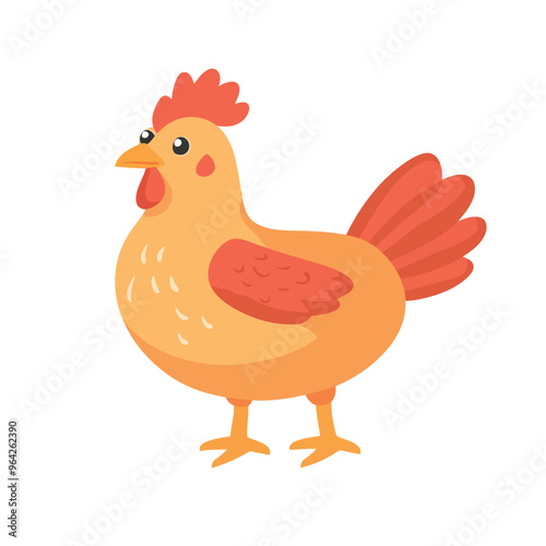 cartoon chicken with a egg