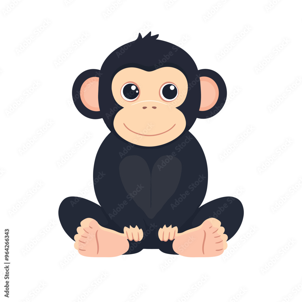 Obraz premium Monkey isolated on white background
