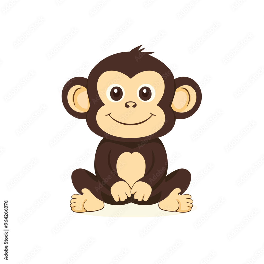 Monkey isolated on white background Monkey isolated on white background