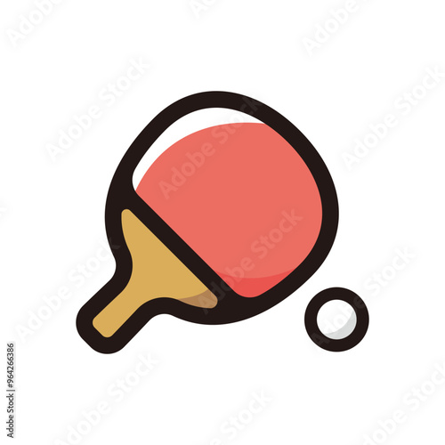 Table tennis outline icon for graphic design, apps and websites photo