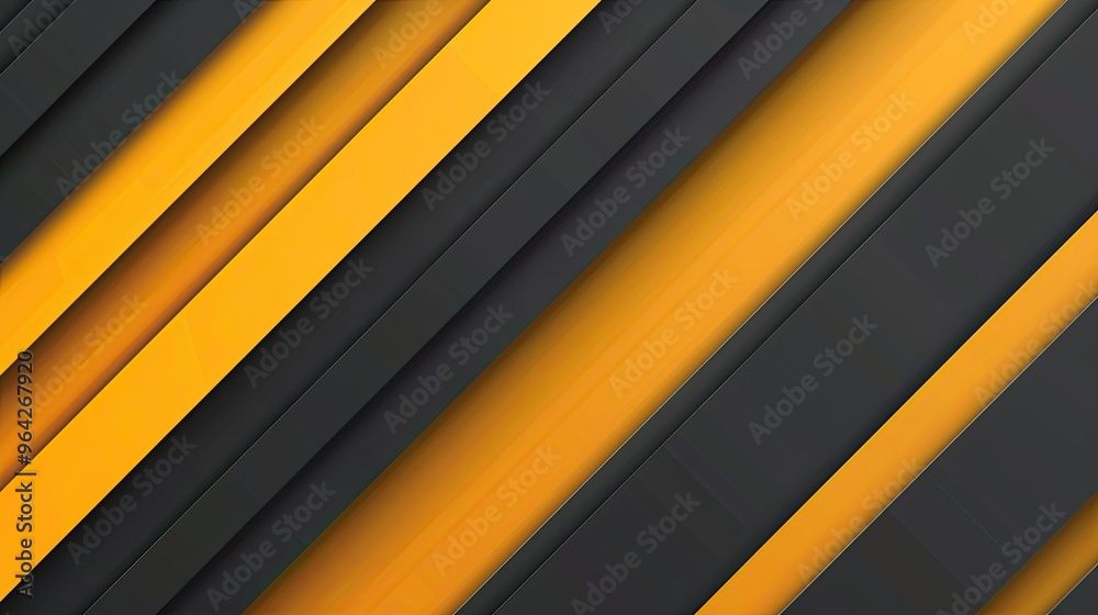 A modern abstract design featuring diagonal stripes in black and yellow, suitable for backgrounds or graphic projects.