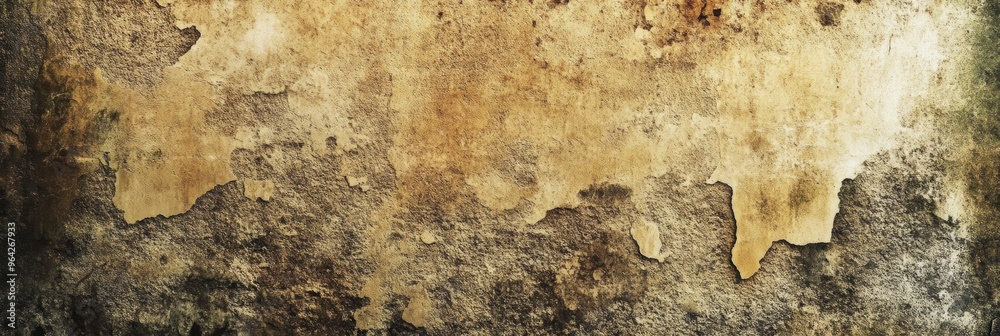 Fototapeta premium A weathered wall displays layers of peeling paint, showcasing textures and colors that reflect years of neglect and aging