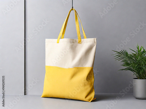 Hanging tote bag mock-up