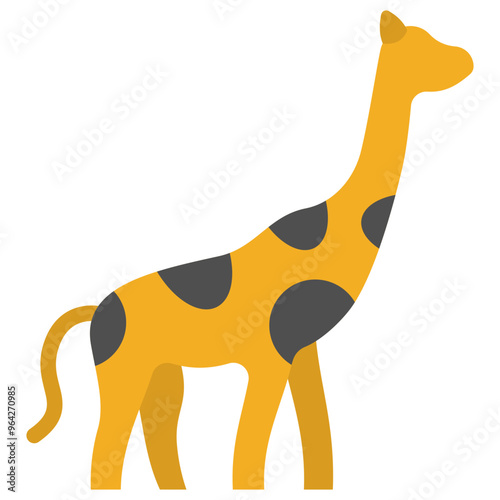 giraffe flat icon