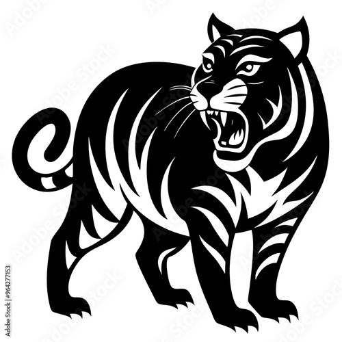 black and white tiger