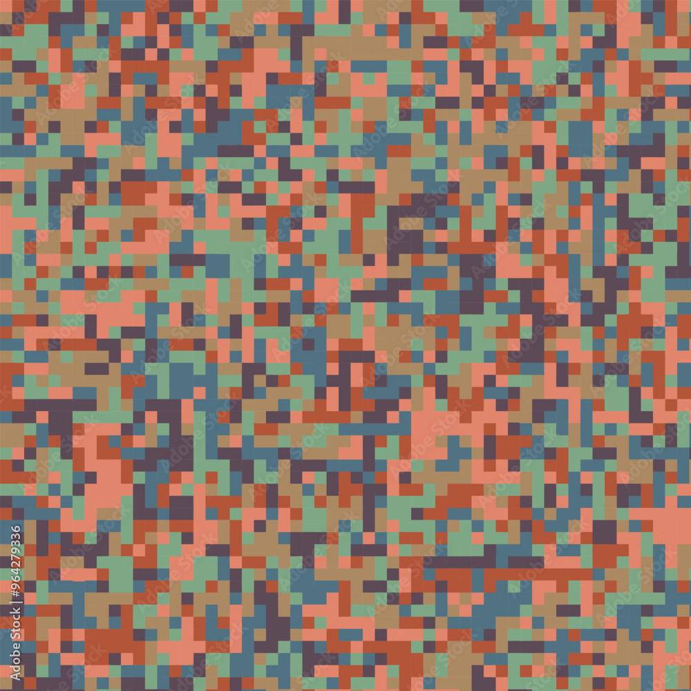 Fototapeta premium ABSTRACT PIXEL BACKGROUND FLAT PASTEL COLOR SHAPES DESIGN VECTOR TEMPLATE FOR WALLPAPER, COVER DESIGN