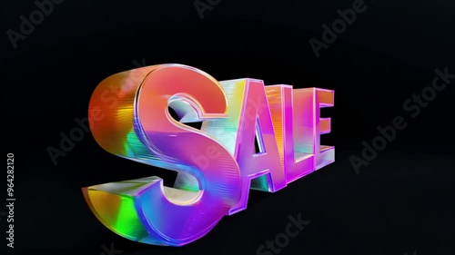 Animated  neon text inscription Sale on dark background creating a dynamic atmosphere. Perfect for promotions, discount events and social media marketing Big sale offer Big sale offer photo