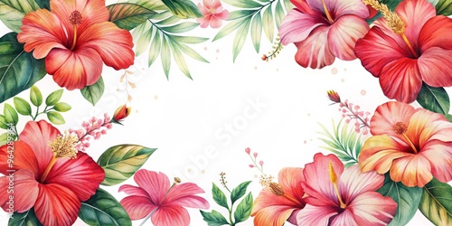 hibiscus frame template