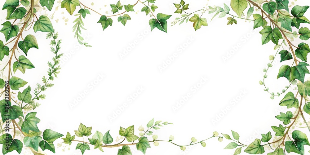 Ivy frame template illustration Ivy frame template illustration