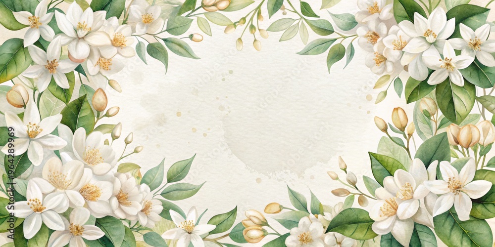 Obraz premium jasmine card invitation template