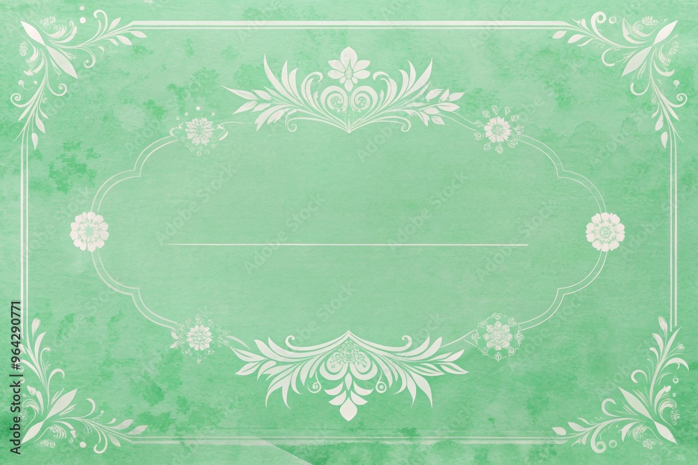 Mint green card template Mint green card template