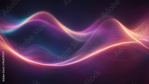 Abstract waves of light in vibrant colors, representing energy and movement.