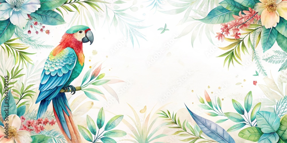 Obraz premium Parrot frame template 