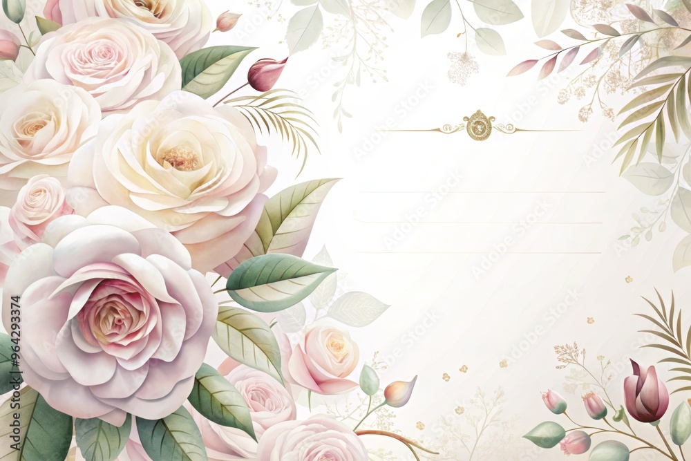 Fototapeta premium Tender wedding card template