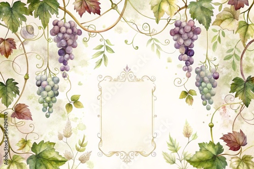 Vine frame card template