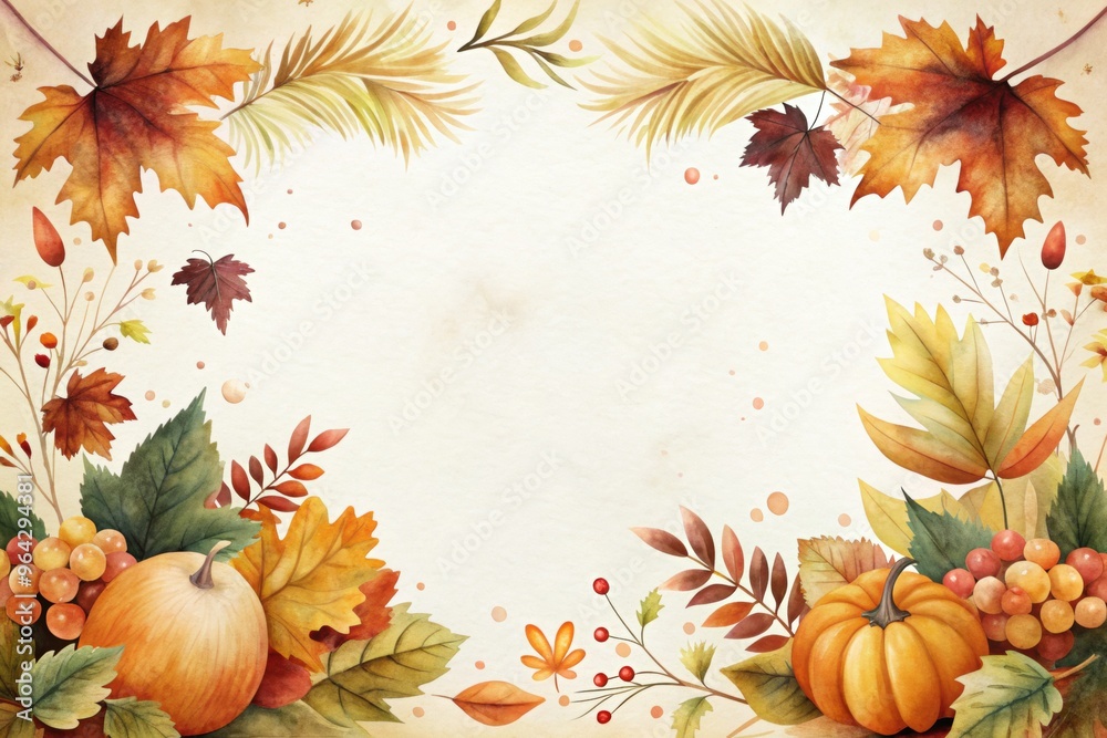 autumn frame card template autumn frame card template