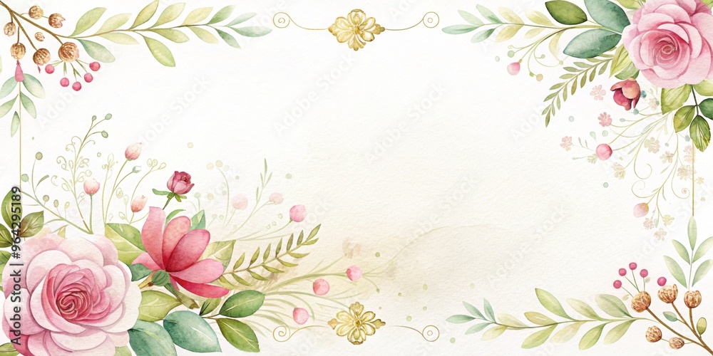roses border card roses border card