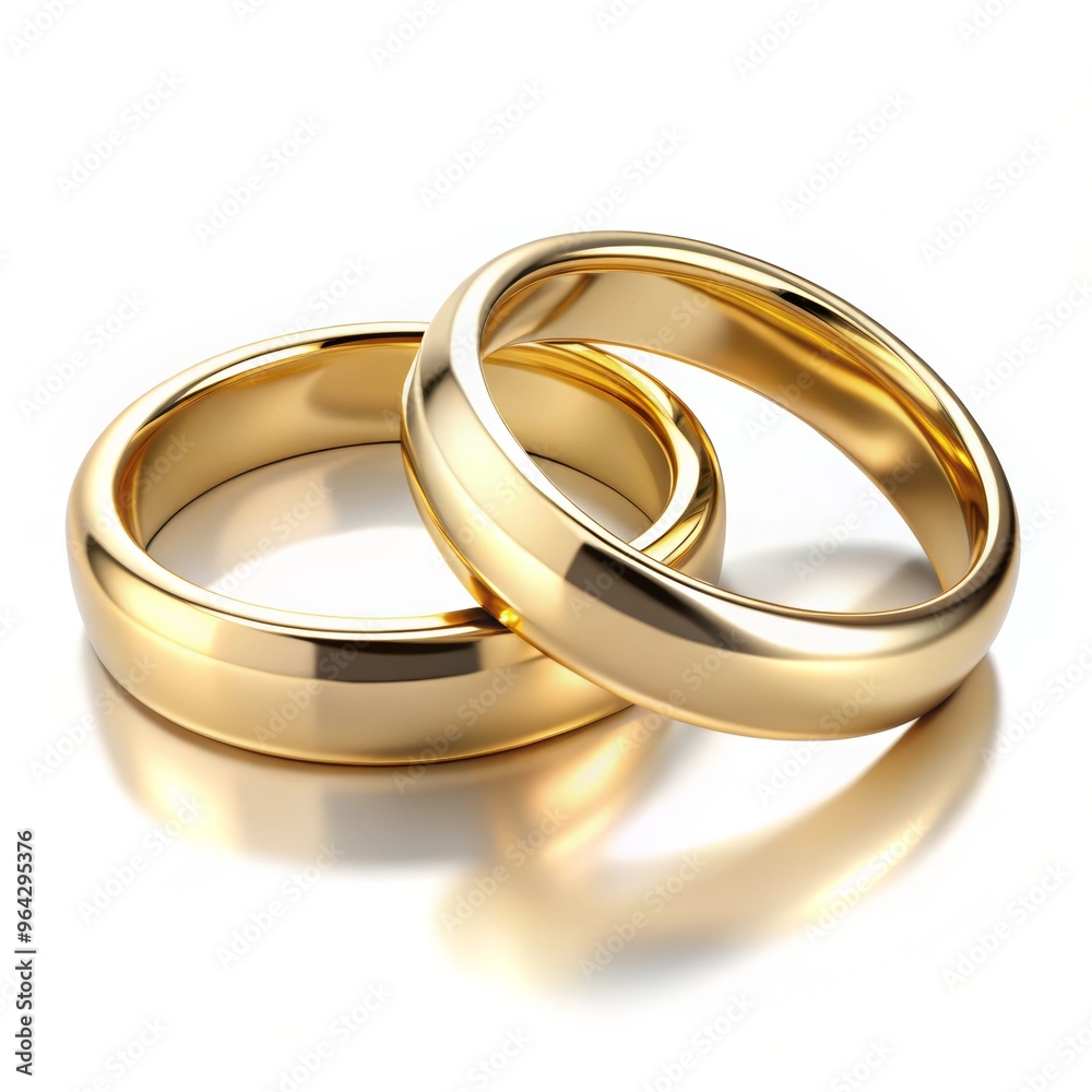 Wedding rings on white background Wedding rings on white background