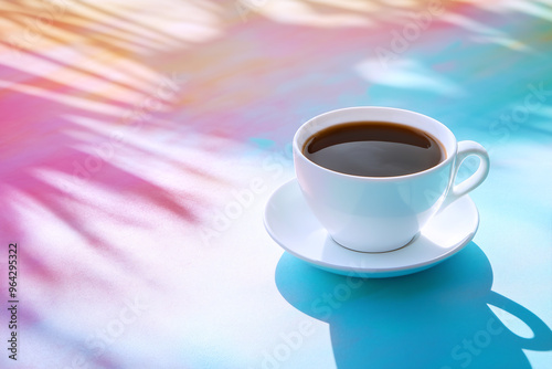 Wallpaper Mural シンプルなカップに注がれたブラックコーヒー Torontodigital.ca
