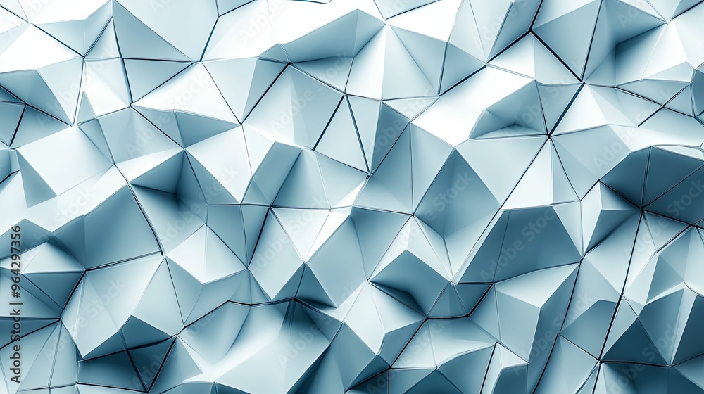 Abstract Geometric Pattern of Triangles in Silver and Blue Tones Abstract Geometric Pattern of Triangles in Silver and Blue Tones