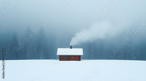 winter landscape in the mountains